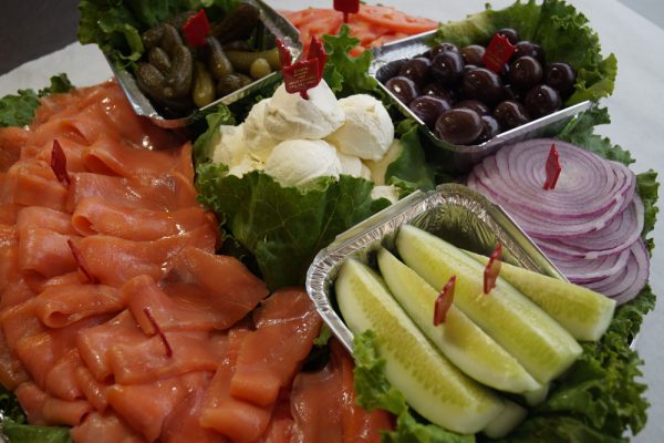 Lox, Bagel and Cream Cheese Tray
